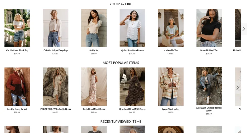 Search page recommendation strategies