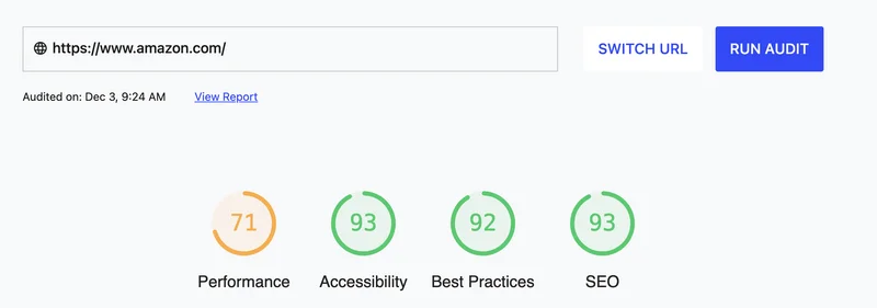 How do I get a Lighthouse score?